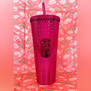 Starbucks metallic fuchsia 24oz Tumblr
